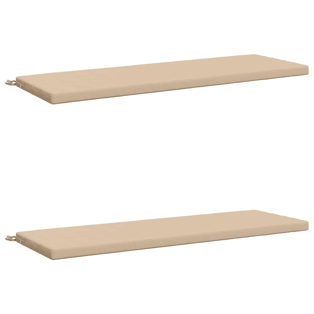 vidaXL 2-delade Bänk Kuddar SOEST 2 st 100% Polyester Gräddvit