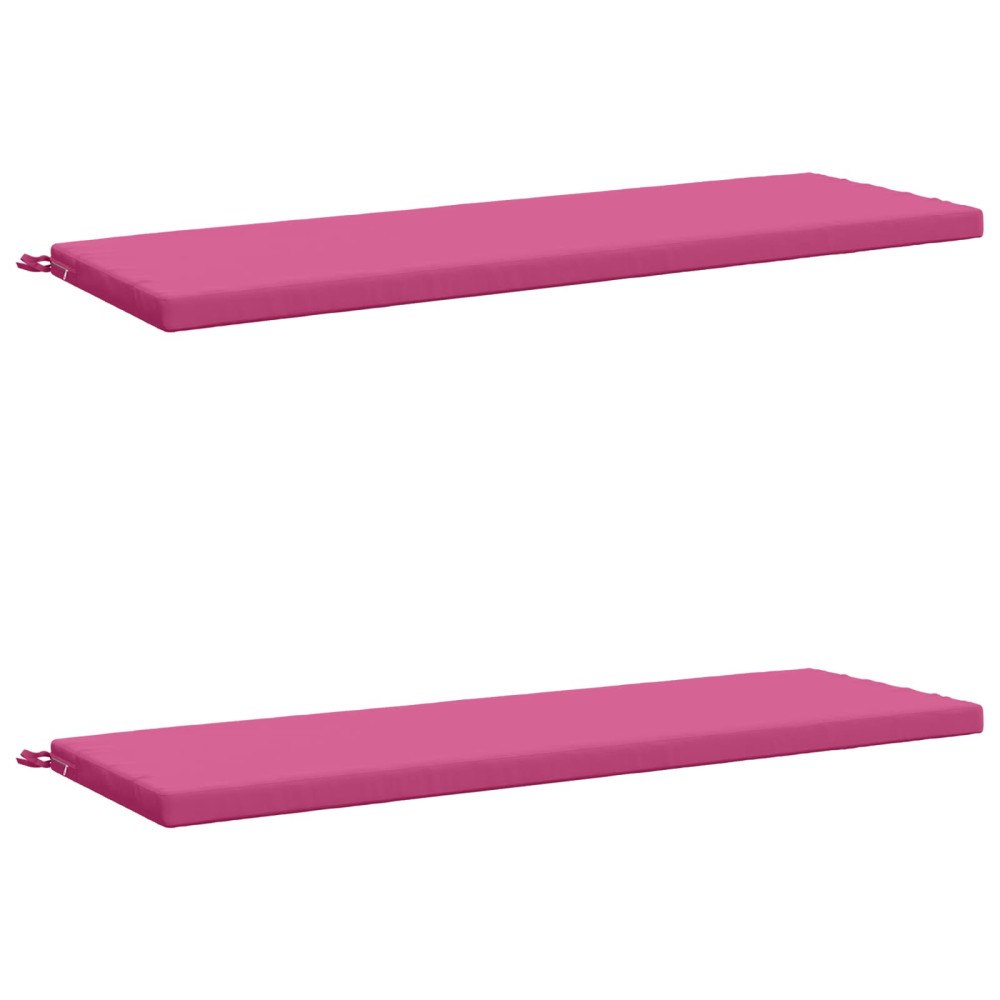 vidaXL 2-delade Bänk Kuddar SOEST 2 st 100% Polyester Rosa