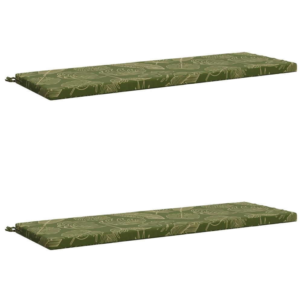 vidaXL 2-delade Bänk Kuddar SOEST 2 st 100% Polyester Bladdesign