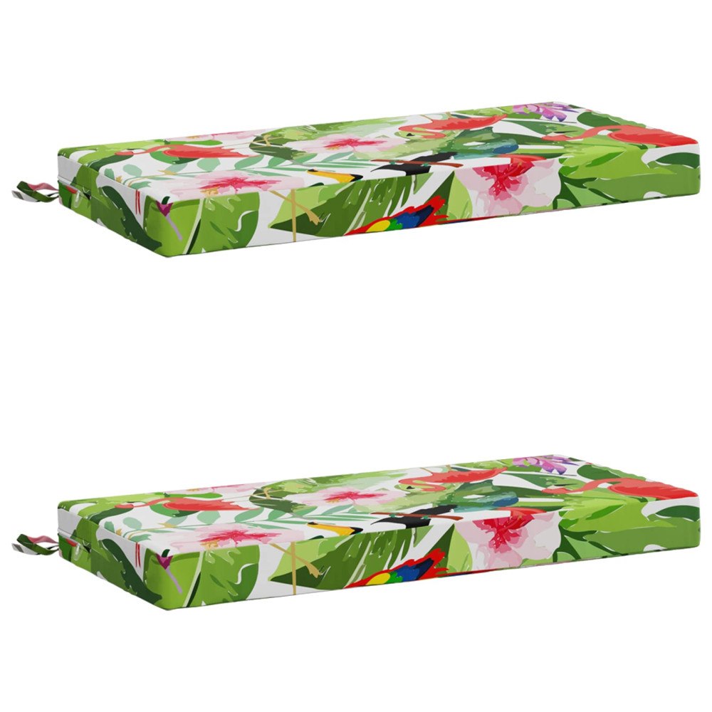 vidaXL 2-delade Bänk Kuddar SOEST 2 st 100% Polyester Flerfärgsdesign