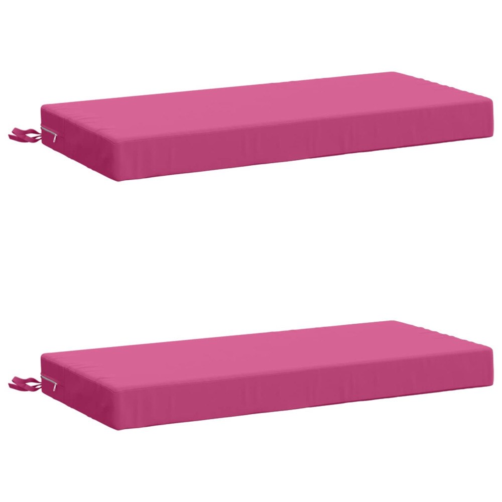 vidaXL 2-delade Bänk Kuddar SOEST 2 st 100% Polyester Rosa