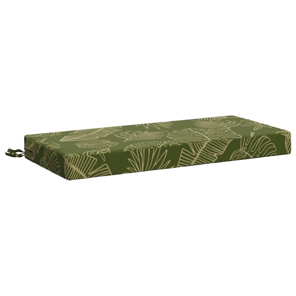 vidaXL Bänk kudde SOEST 100% Polyester Bladdesign 80 x 40 x 8 cm