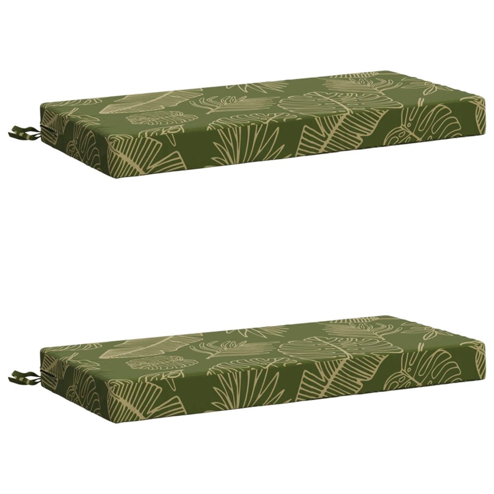 vidaXL 2-delade Bänk Kuddar SOEST 2 st 100% Polyester Bladdesign
