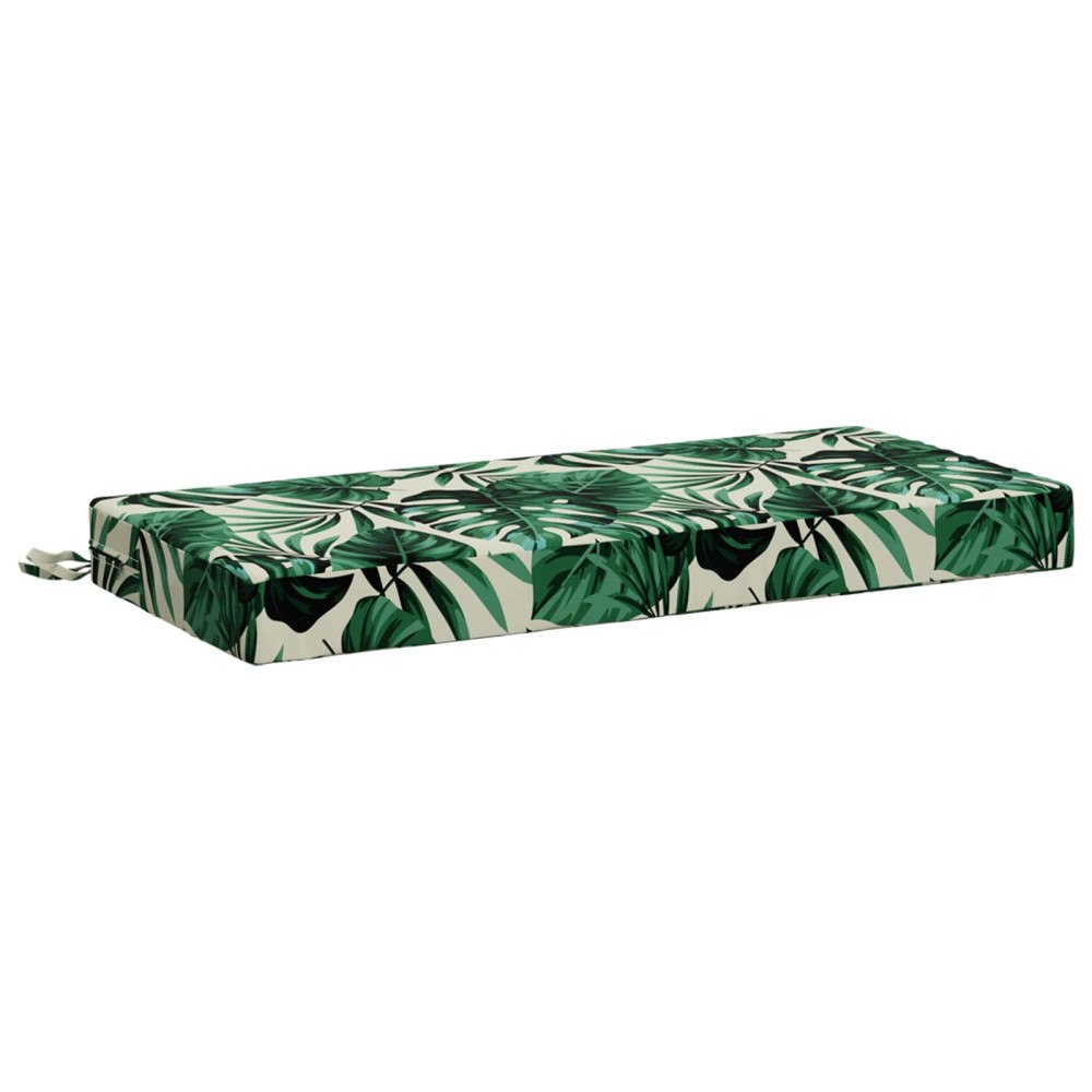 vidaXL Bänk kudde SOEST 100% Polyester Bladmönster 80 x 40 x 8 cm