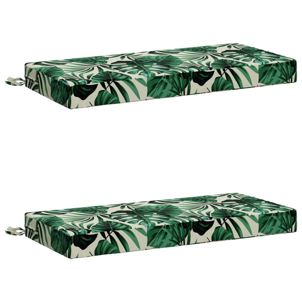 vidaXL 2-delade Bänk Kuddar SOEST 2 st 100% Polyester Bladmönster
