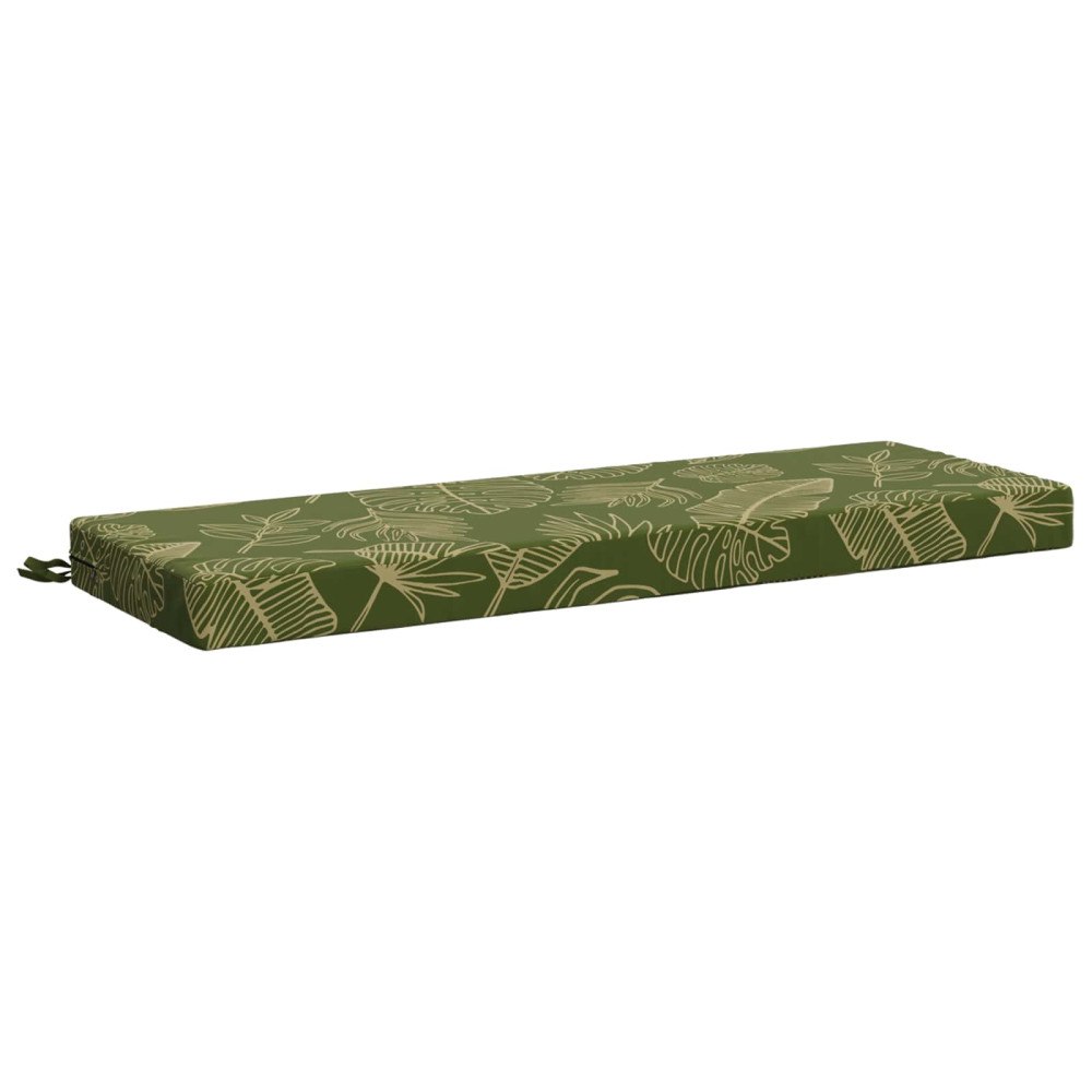 vidaXL Bänk kudde SOEST 100% Polyester Bladdesign 100 x 40 x 8 cm