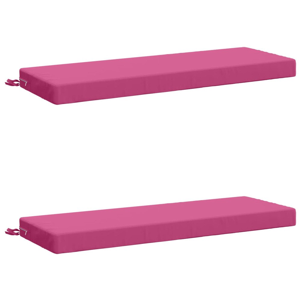 vidaXL 2-delade Bänk Kuddar SOEST 2 st 100% Polyester Rosa