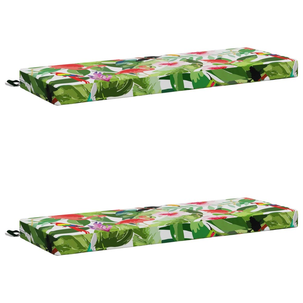 vidaXL 2-delade Bänk Kuddar SOEST 2 st 100% Polyester Flerfärgsdesign