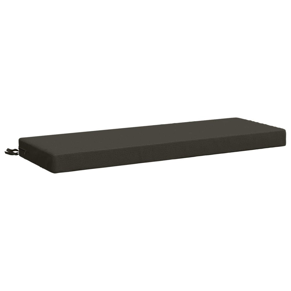 vidaXL Bänk kudde SOEST 100% Polyester Antracit 120 x 40 x 8 cm