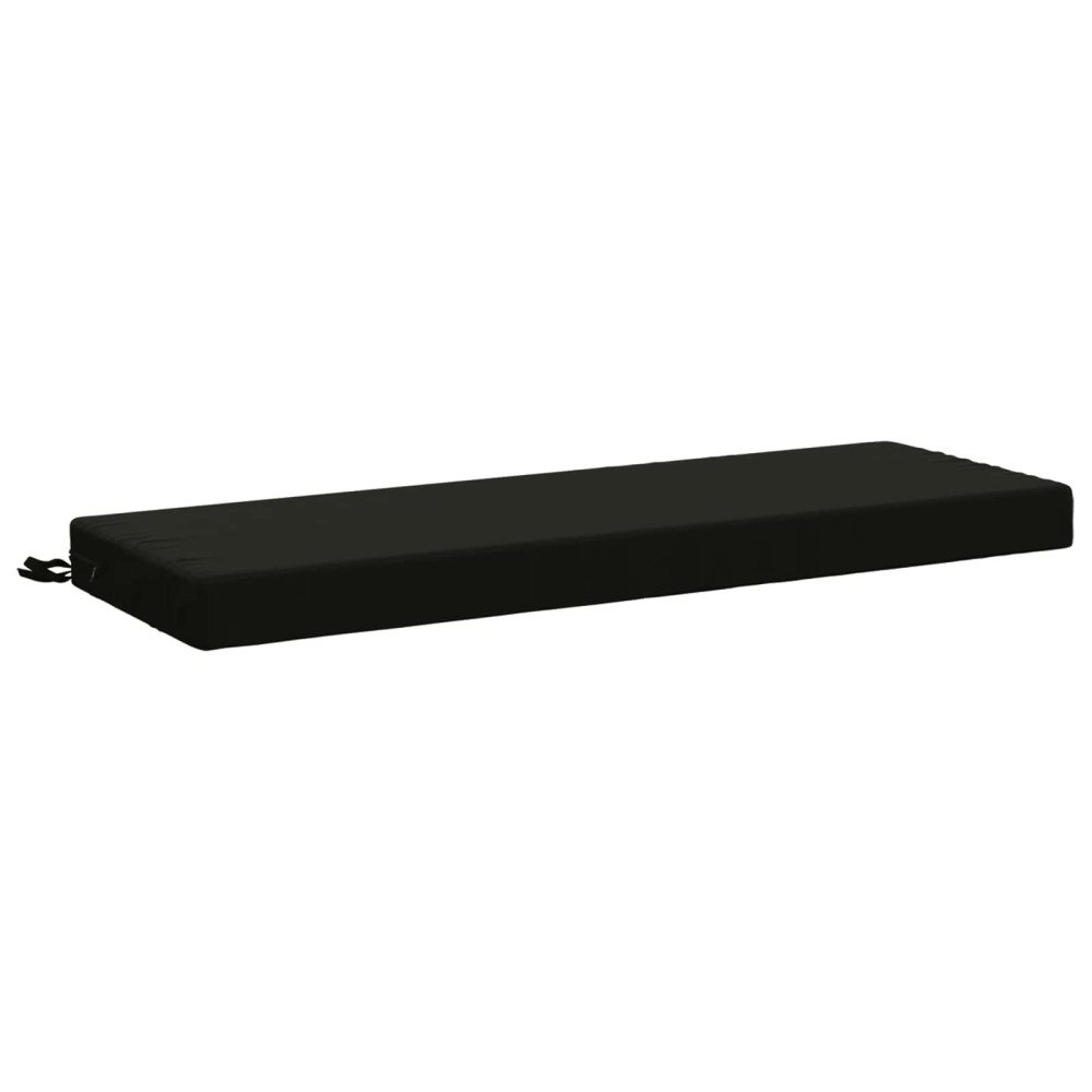 vidaXL Bänk kudde SOEST 100% Polyester Svart 120 x 40 x 8 cm