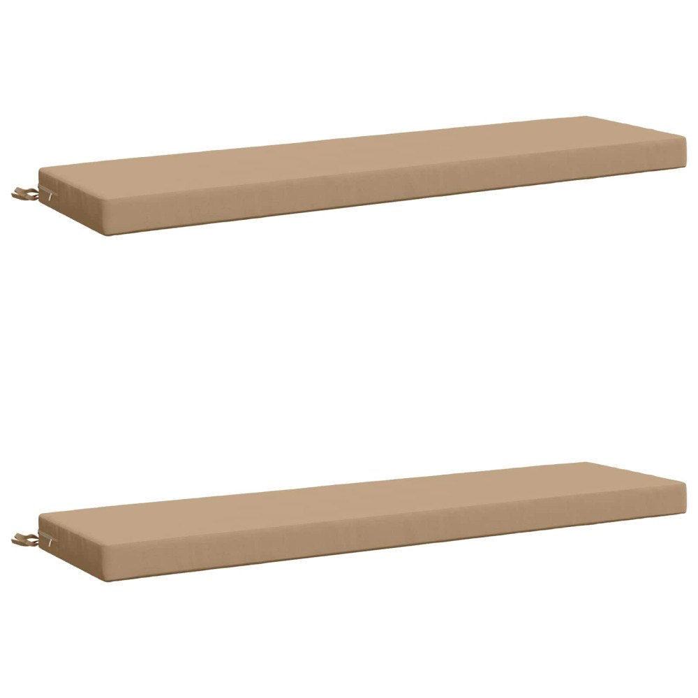vidaXL 2-delade Bänk Kuddar SOEST 2 st 100% Polyester Sand