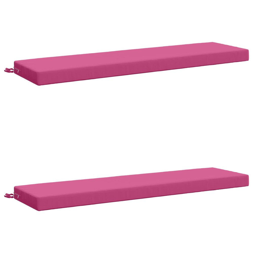 vidaXL 2-delade Bänk Kuddar SOEST 2 st 100% Polyester Rosa