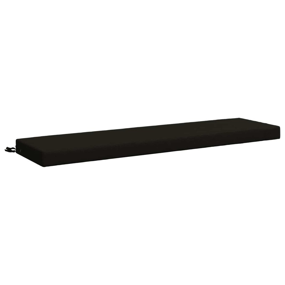 vidaXL Bänk kudde SOEST 100% Polyester Svart 150 x 40 x 8 cm