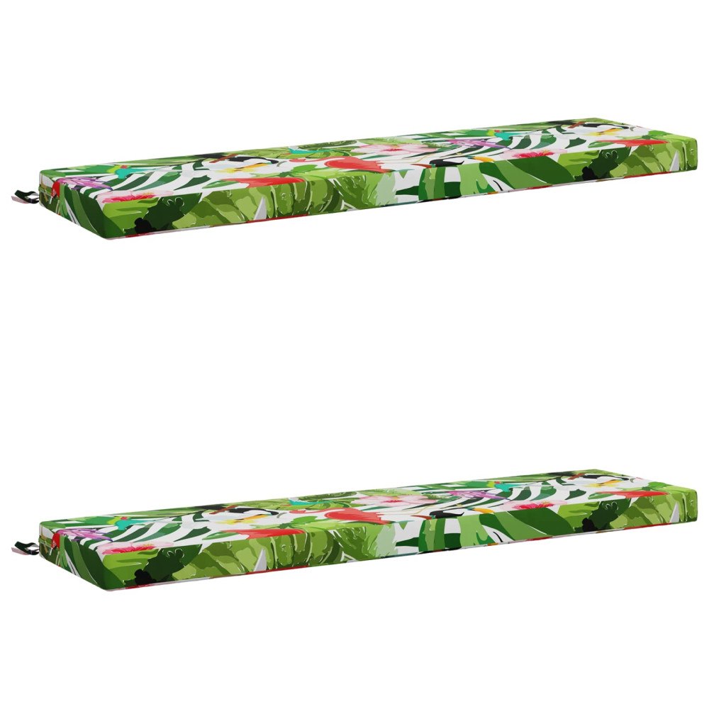 vidaXL 2-delade Bänk Kuddar SOEST 2 st 100% Polyester Flerfärgsdesign