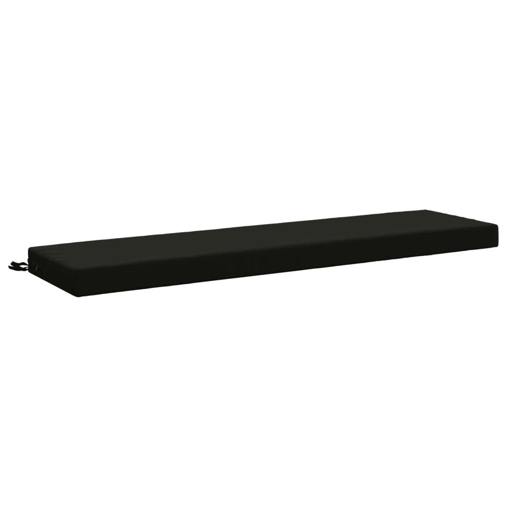 vidaXL Bänk kudde SOEST 100% Polyester Svart 160 x 40 x 8 cm