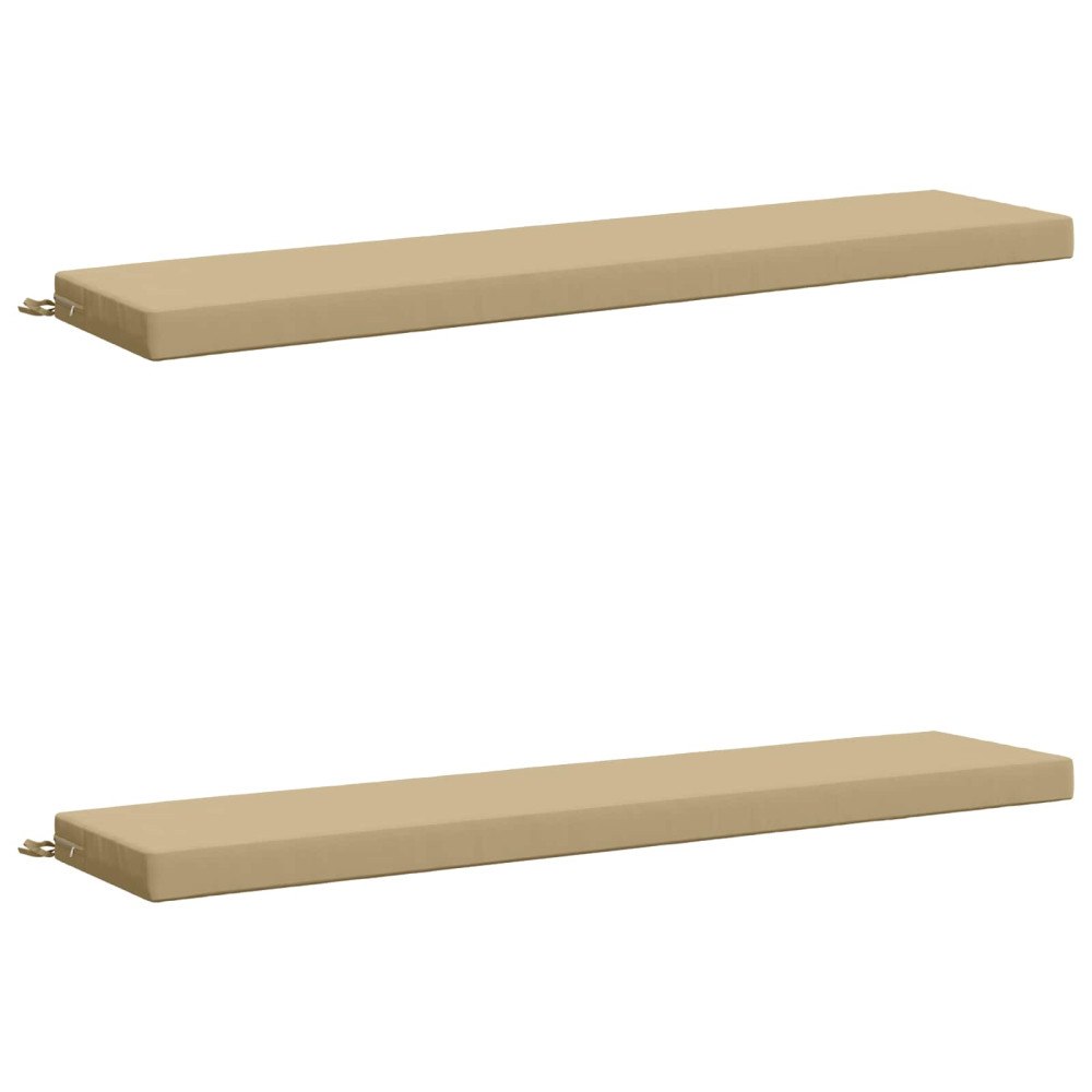 vidaXL 2-delade Bänk Kuddar SOEST 2 st 100% Polyester Beige