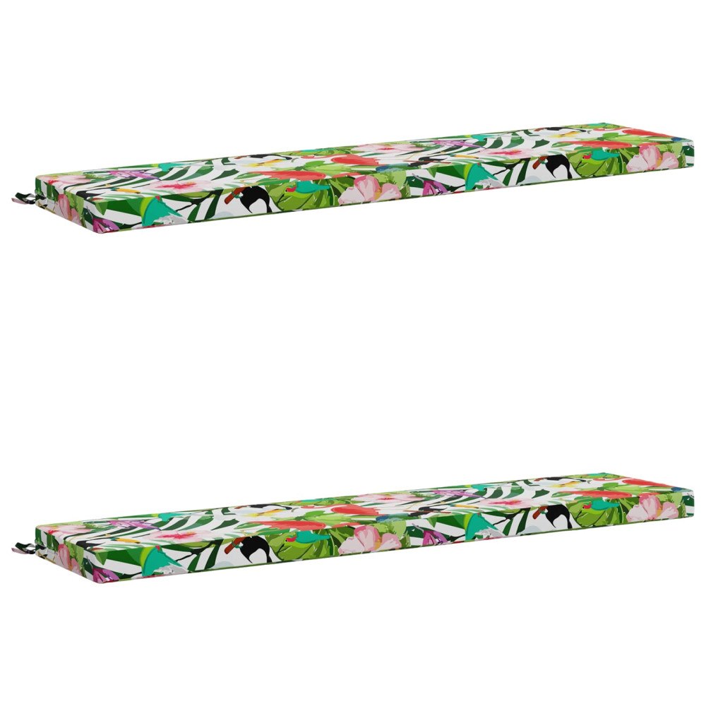 vidaXL 2-delade Bänk Kuddar SOEST 2 st 100% Polyester Flerfärgsdesign