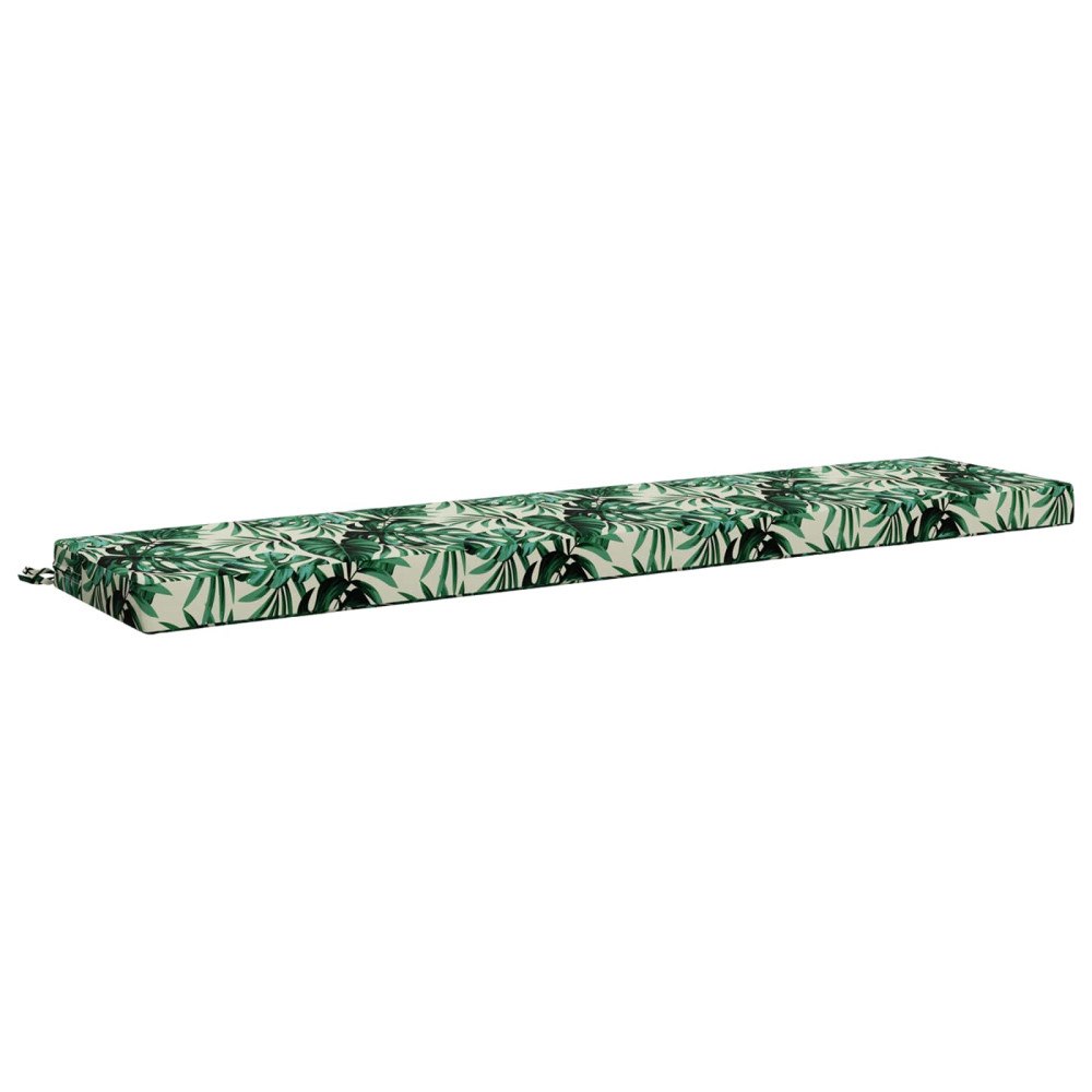 vidaXL Bänk kudde SOEST 100% Polyester Bladmönster 170 x 40 x 8 cm