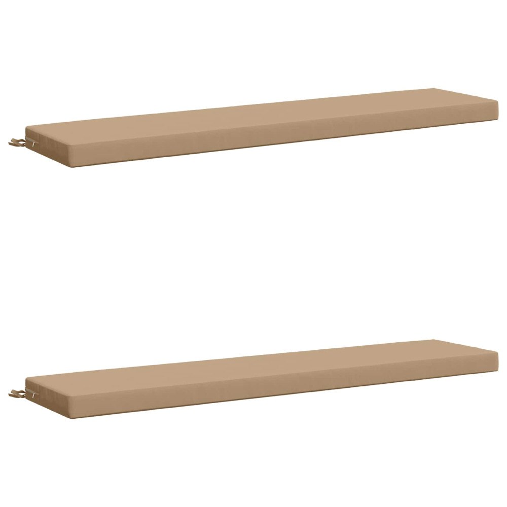 vidaXL 2-delade Bänk Kuddar SOEST 2 st 100% Polyester Sand