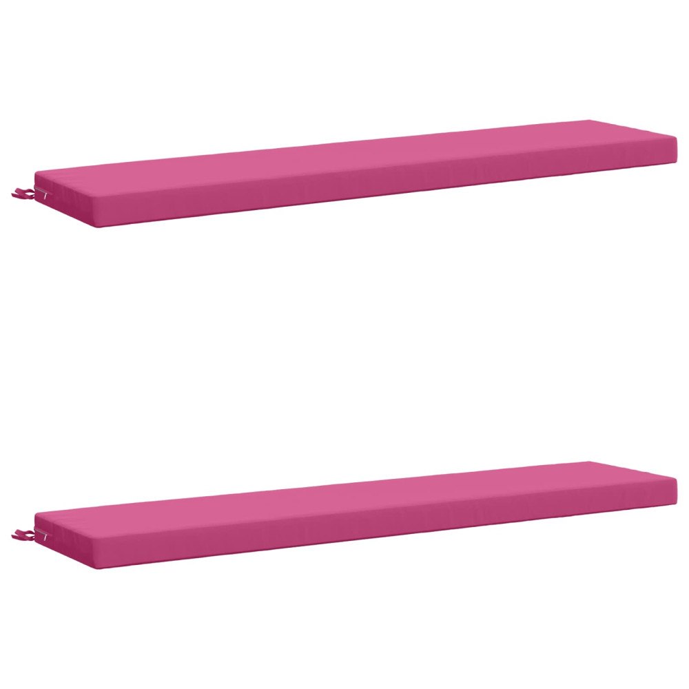 vidaXL 2-delade Bänk Kuddar SOEST 2 st 100% Polyester Rosa
