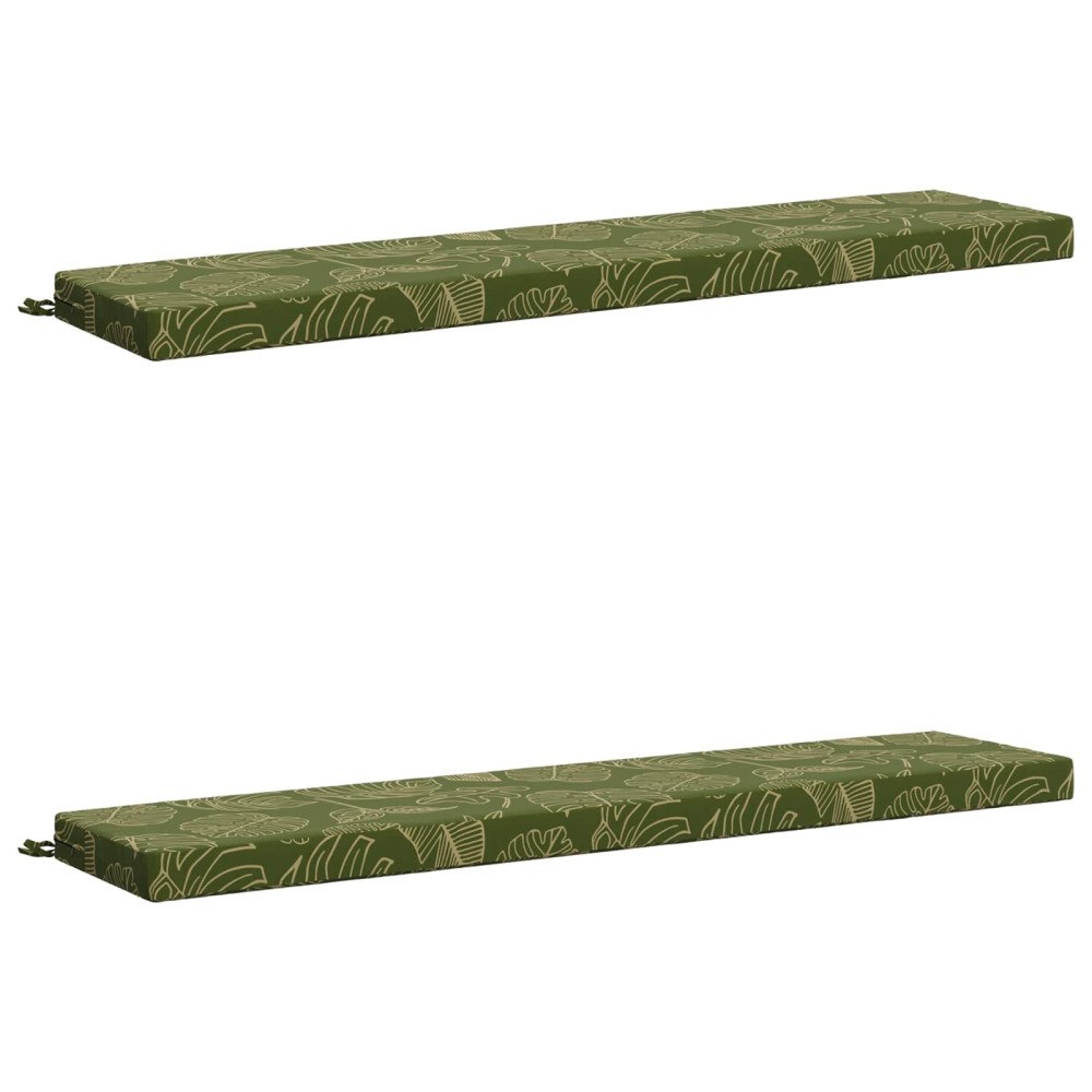 vidaXL 2-delade Bänk Kuddar SOEST 2 st 100% Polyester Bladdesign