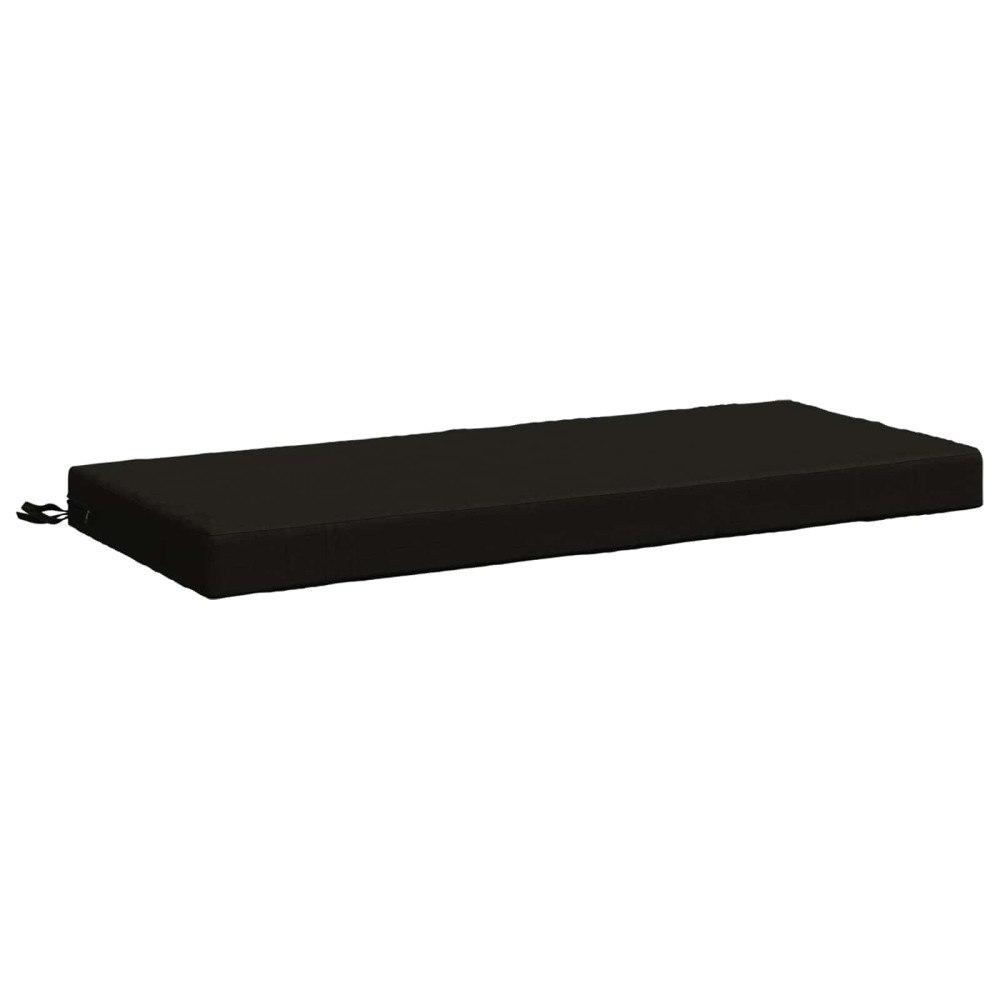 vidaXL Bänk kudde SOEST 100% Polyester Svart 110 x 50 x 8 cm