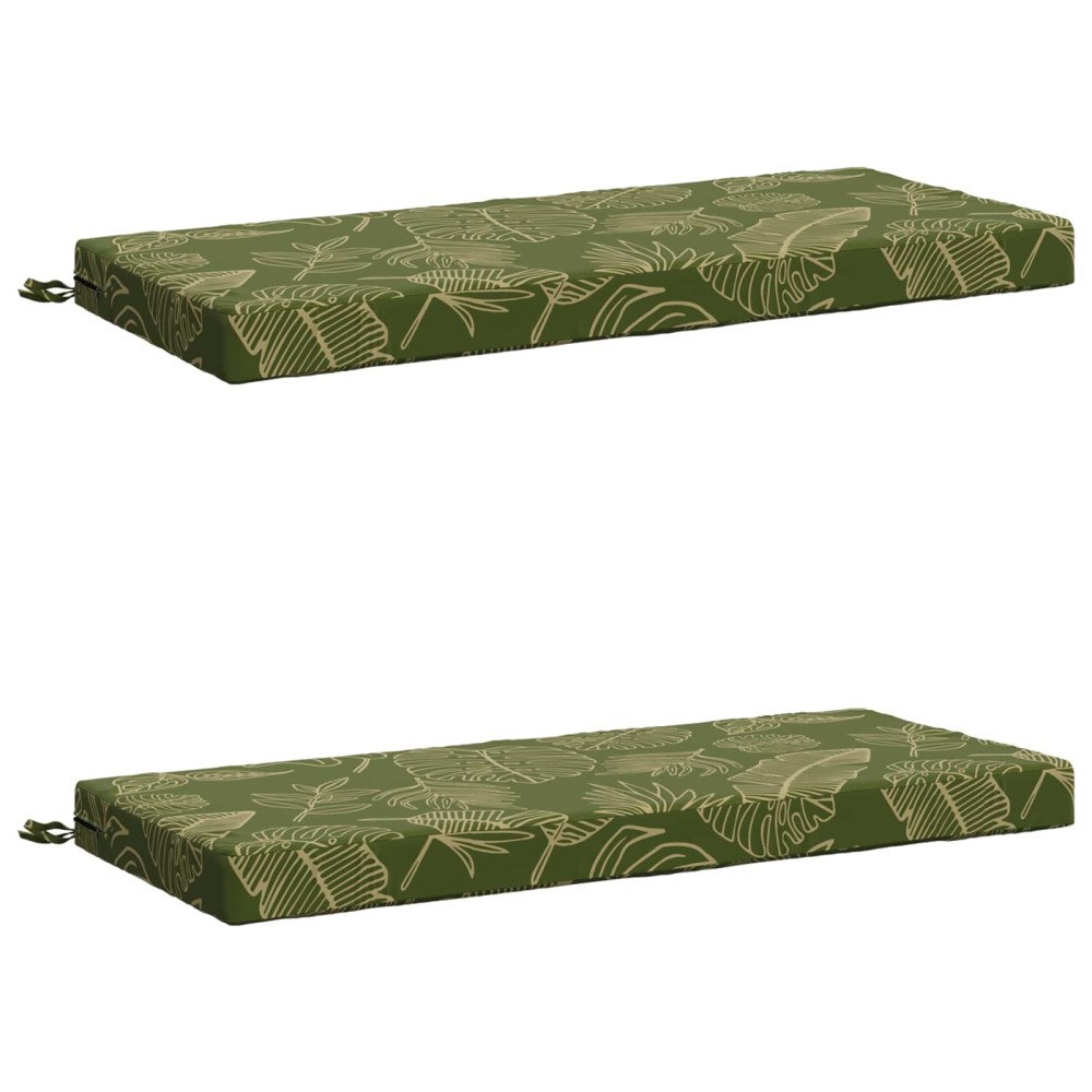 vidaXL 2-delade Bänk Kuddar SOEST 2 st 100% Polyester Bladdesign