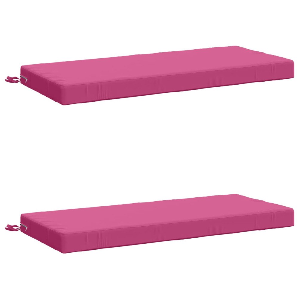 vidaXL 2-delade Bänk Kuddar SOEST 2 st 100% Polyester Rosa