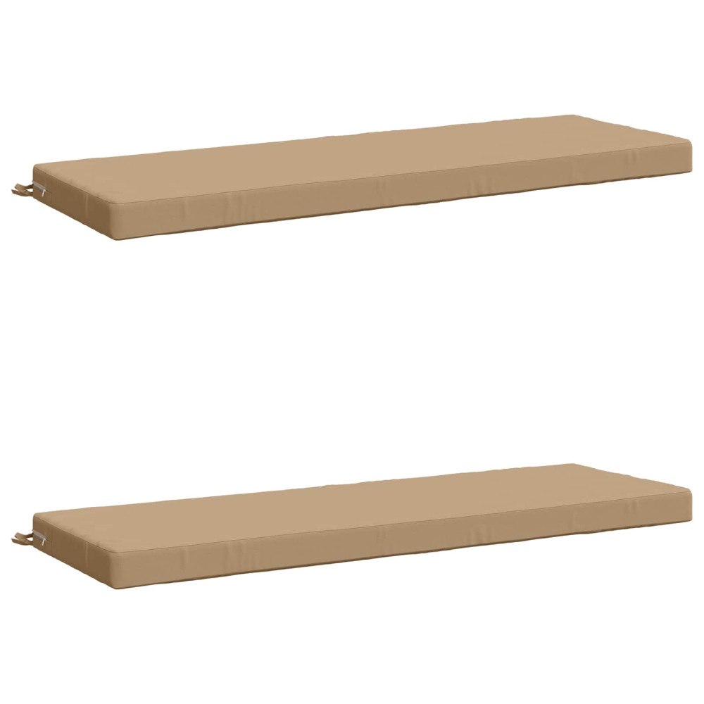 vidaXL 2-delade Bänk Kuddar SOEST 2 st 100% Polyester Sand