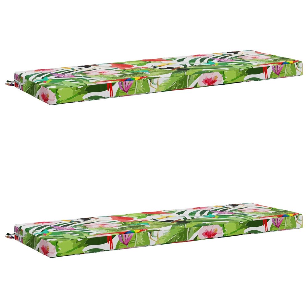 vidaXL 2-delade Bänk Kuddar SOEST 2 st 100% Polyester Flerfärgsdesign