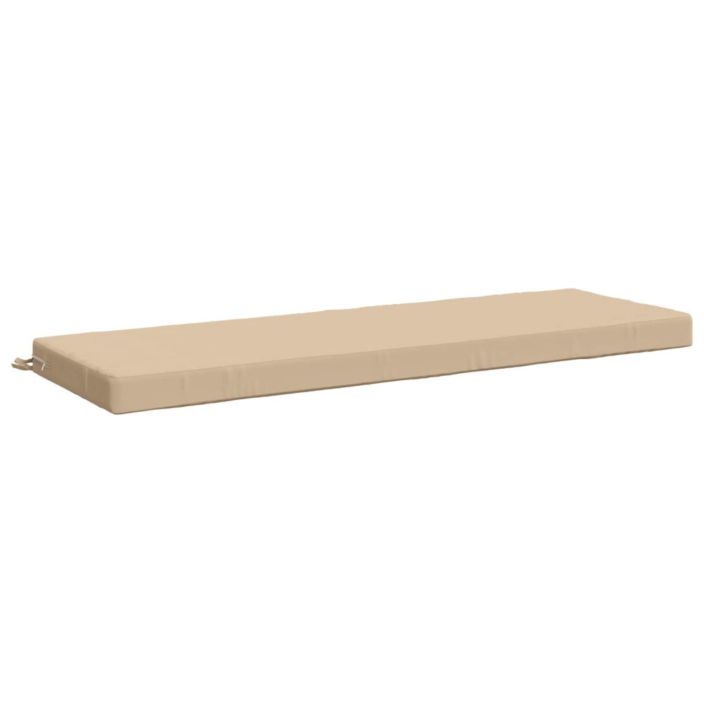 vidaXL Bänk kudde SOEST 100% Polyester Gräddvit 150 x 50 x 8 cm