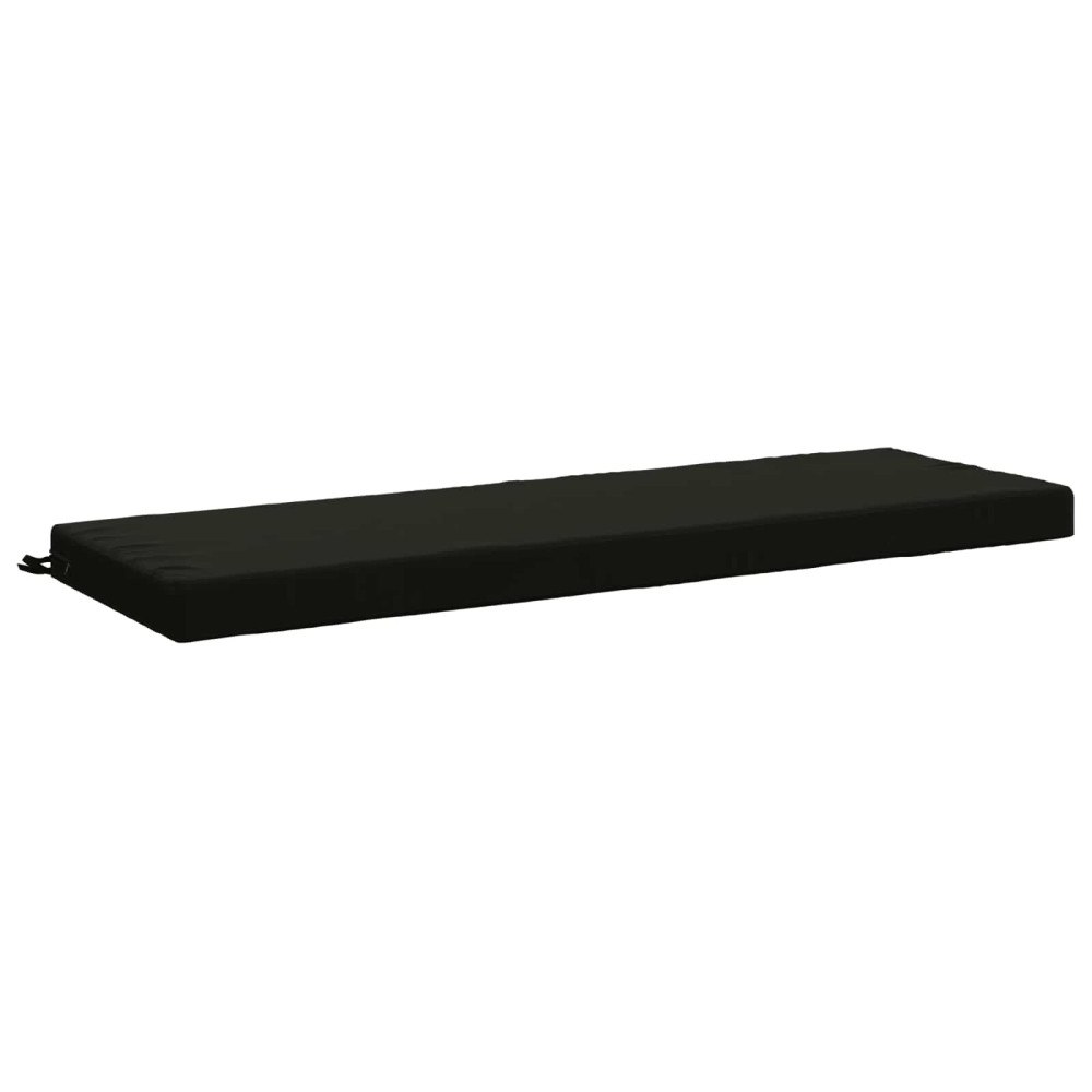vidaXL Bänk kudde SOEST 100% Polyester Svart 150 x 50 x 8 cm