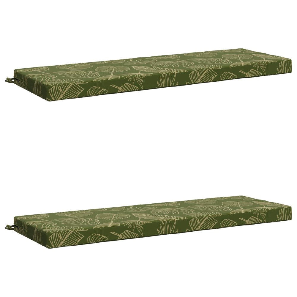 vidaXL 2-delade Bänk Kuddar SOEST 2 st 100% Polyester Bladdesign