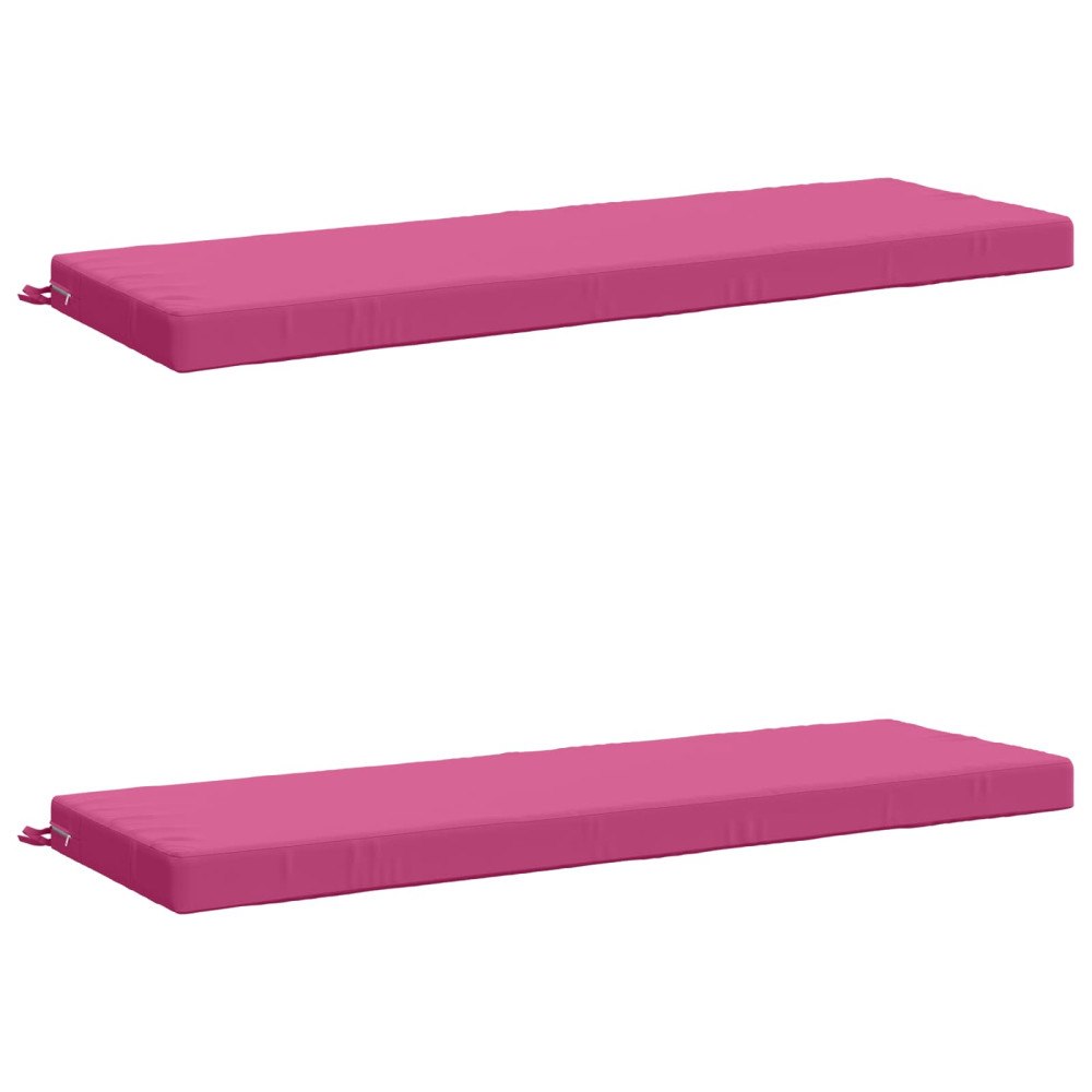vidaXL 2-delade Bänk Kuddar SOEST 2 st 100% Polyester Rosa
