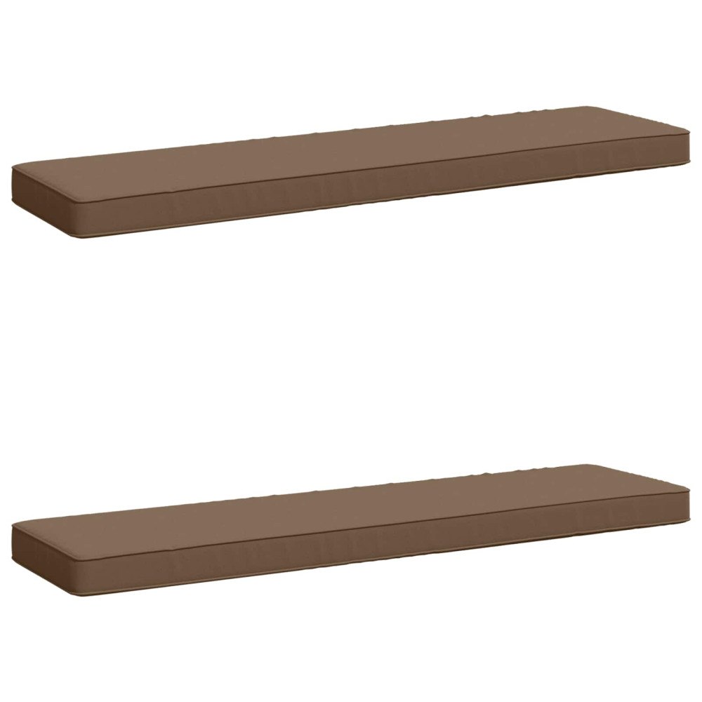 vidaXL 2-delade Bänk Kuddar VUGHT 2 st 100% Polyester Taupe