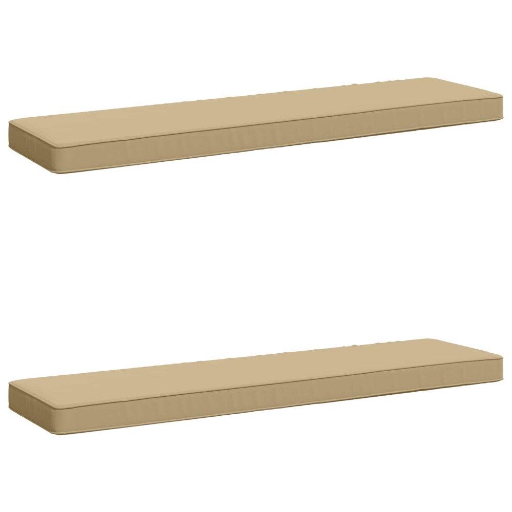 vidaXL 2-delade Bänk Kuddar VUGHT 2 st 100% Polyester Beige