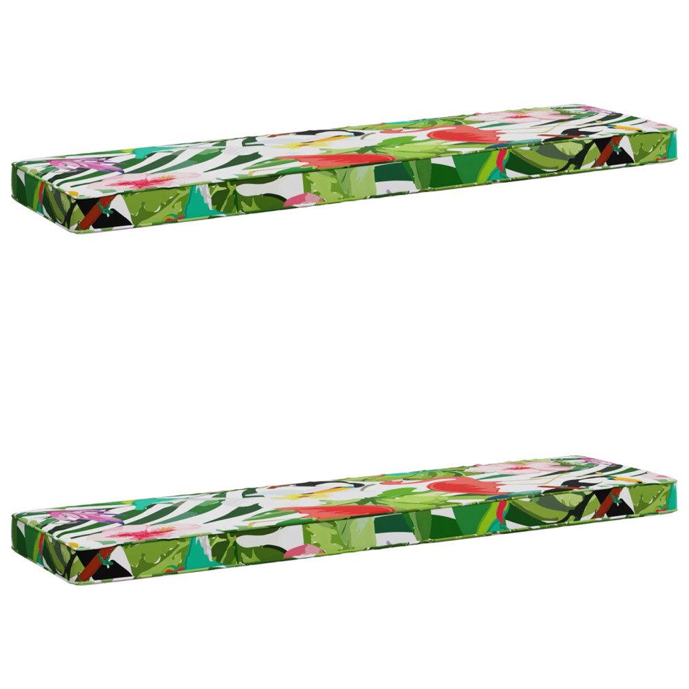 vidaXL 2-delade Bänk Kuddar VUGHT 2 st 100% Polyester Flerfärgsdesign