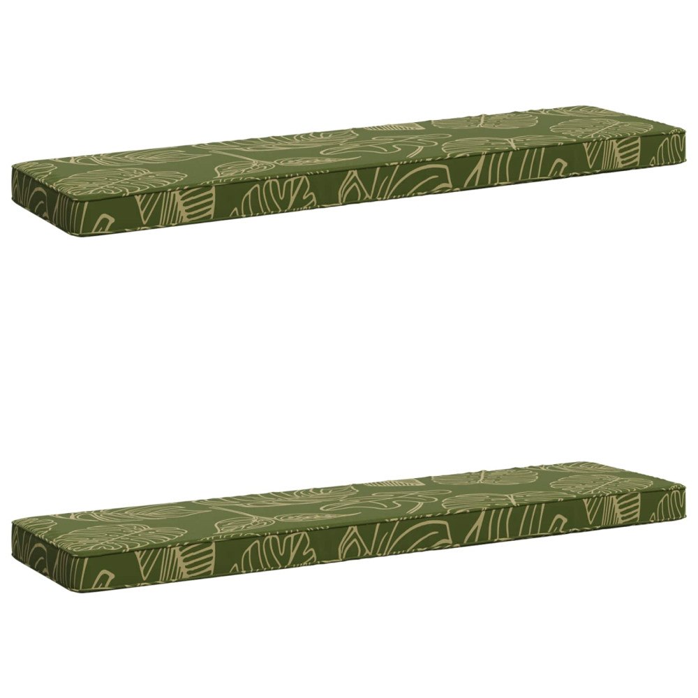 vidaXL 2-delade Bänk Kuddar VUGHT 2 st 100% Polyester Bladdesign