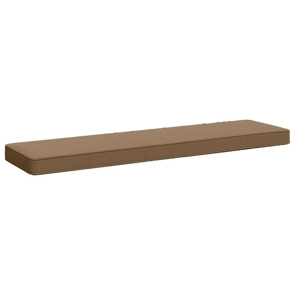 vidaXL 1-delad Bänk Kudde VUGHT 100% Polyester Taupe 100 x 30 x 5 cm