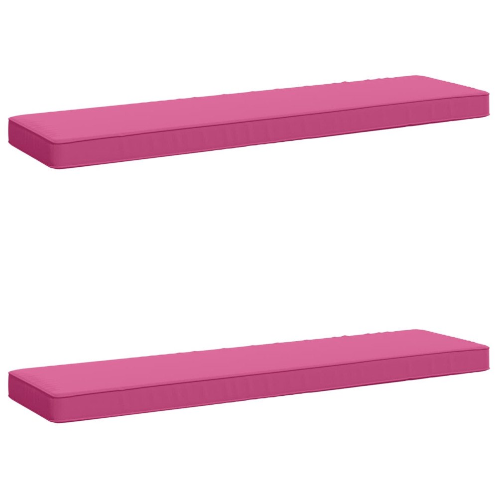 vidaXL 2-delade Bänk Kuddar VUGHT 2 st 100% Polyester Rosa
