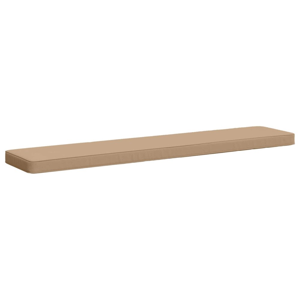 vidaXL 1-delad Bänk Kudde VUGHT 100% Polyester Sand 140 x 30 x 5 cm