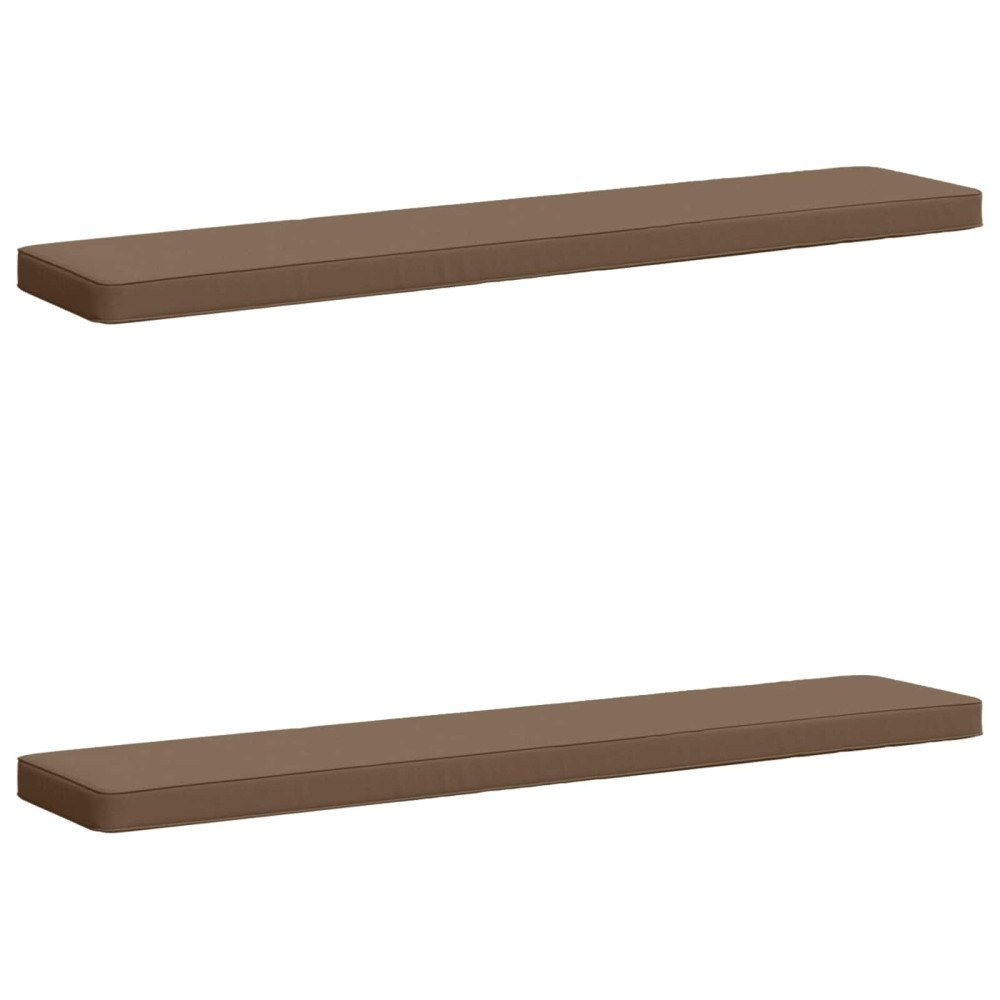 vidaXL 2-delade Bänk Kuddar VUGHT 2 st 100% Polyester Taupe