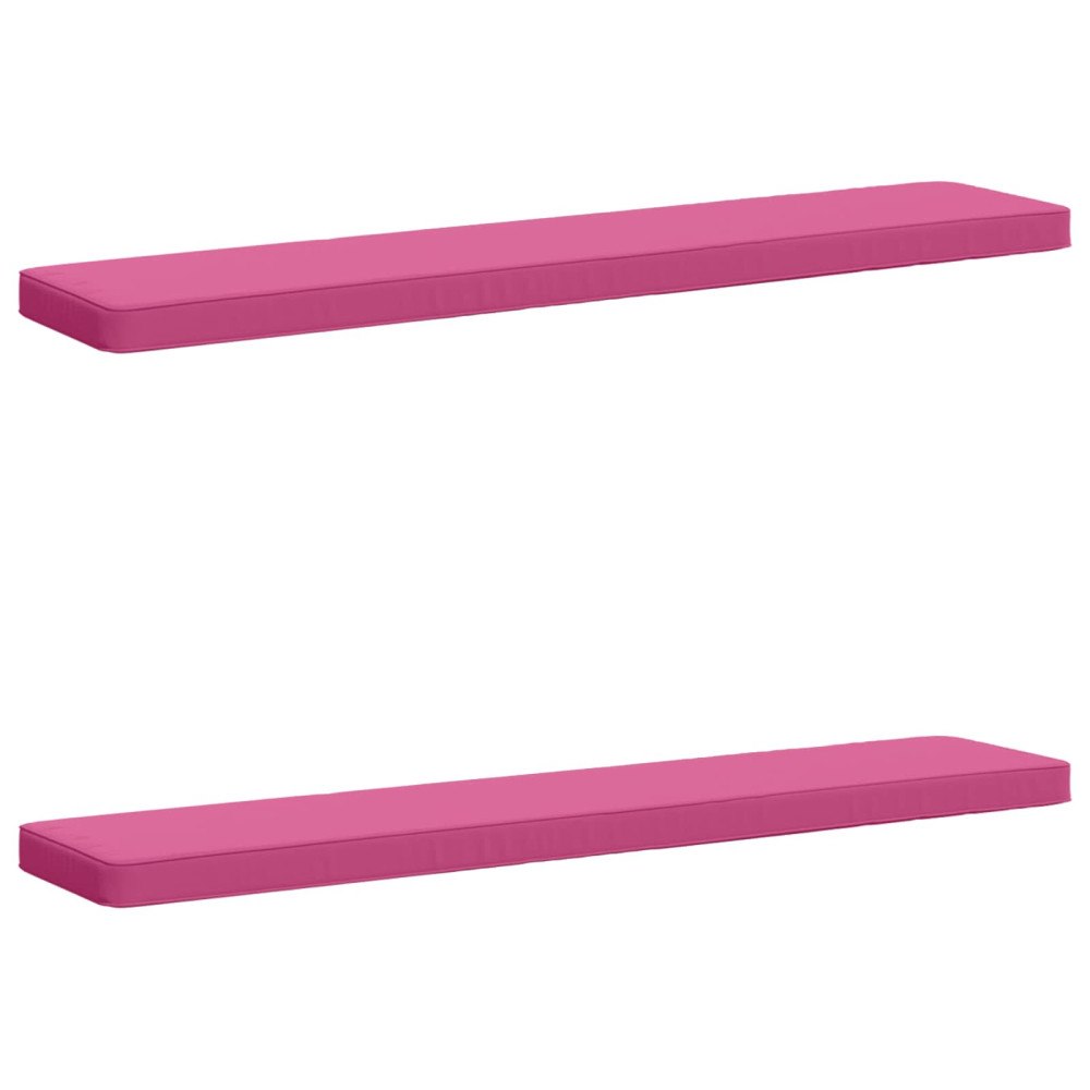 vidaXL 2-delade Bänk Kuddar VUGHT 2 st 100% Polyester Rosa