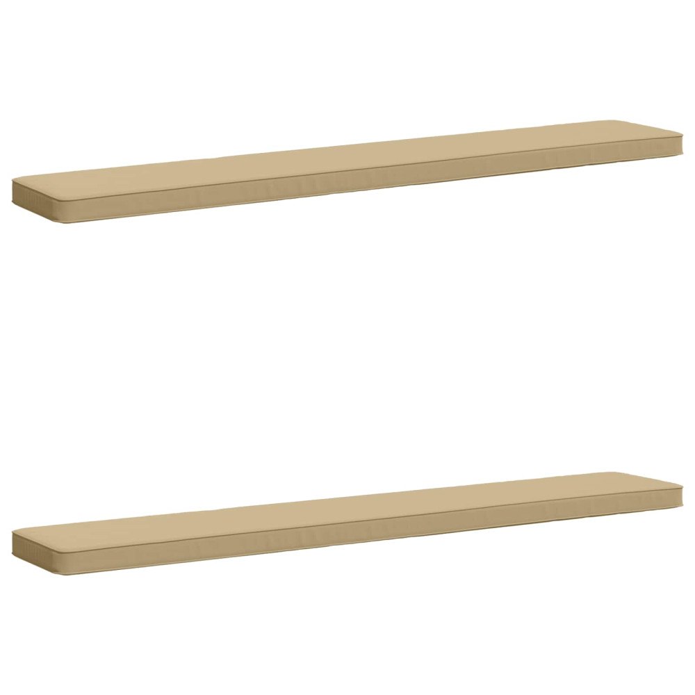 vidaXL 2-delade Bänk Kuddar VUGHT 2 st 100% Polyester Beige