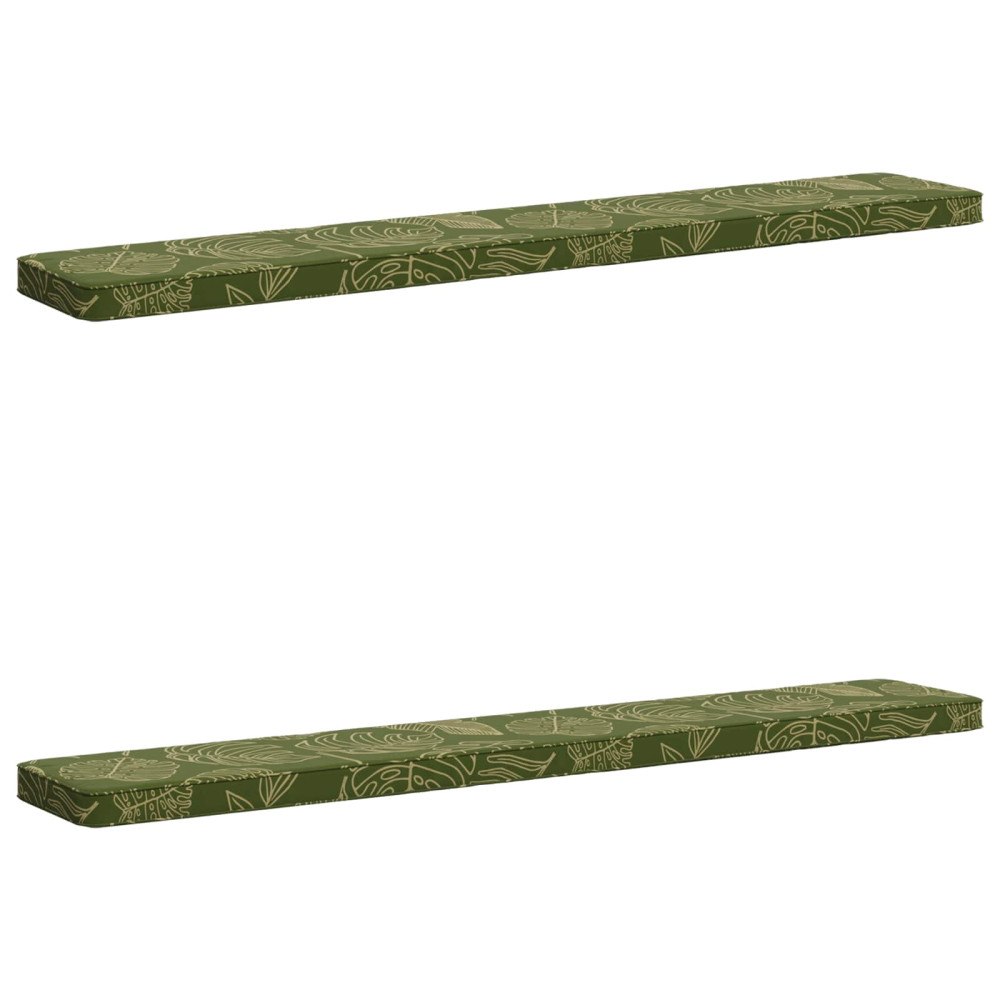 vidaXL 2-delade Bänk Kuddar VUGHT 2 st 100% Polyester Bladdesign