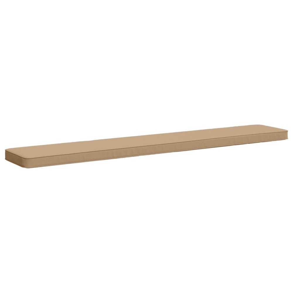 vidaXL 1-delad Bänk Kudde VUGHT 100% Polyester Sand 200 x 30 x 5 cm