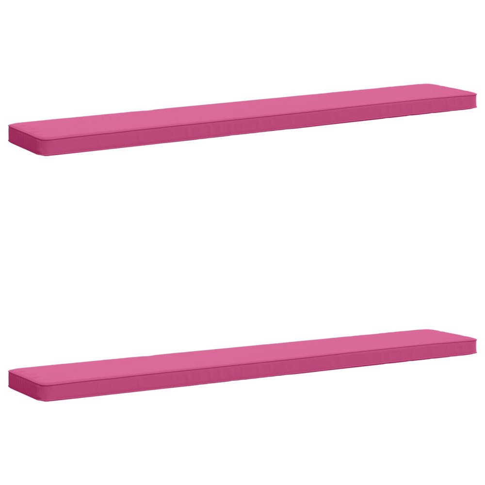 vidaXL 2-delade Bänk Kuddar VUGHT 2 st 100% Polyester Rosa