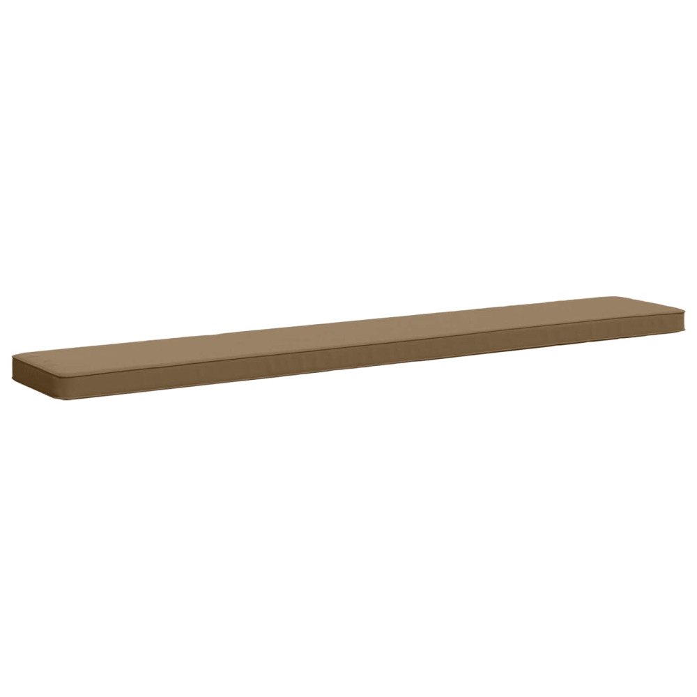 vidaXL 1-delad Bänk Kudde VUGHT 100% Polyester Taupe 200 x 30 x 5 cm