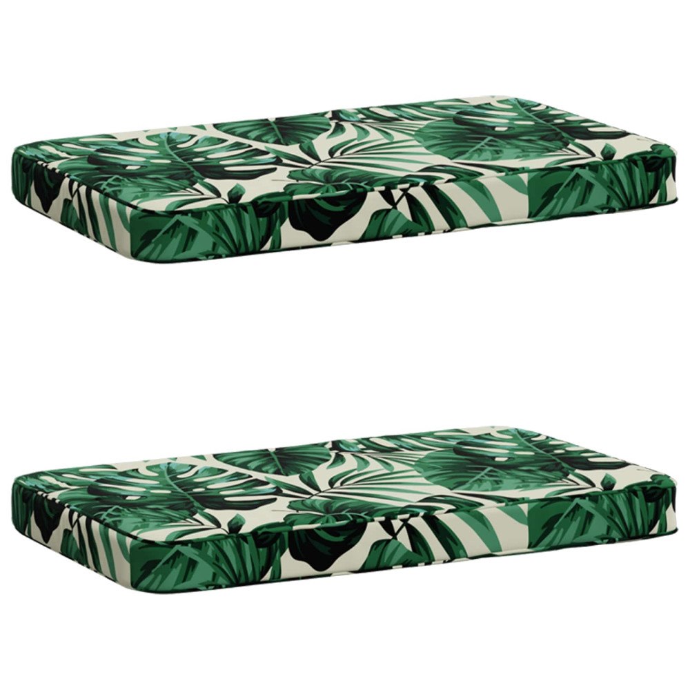 vidaXL 2-delade Bänk Kuddar VUGHT 2 st 100% Polyester Bladmönster