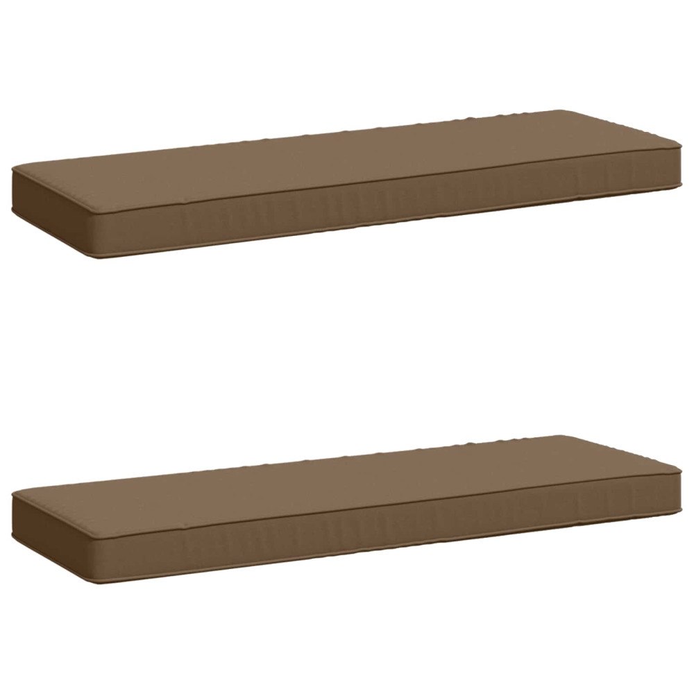 vidaXL 2-delade Bänk Kuddar VUGHT 2 st 100% Polyester Taupe